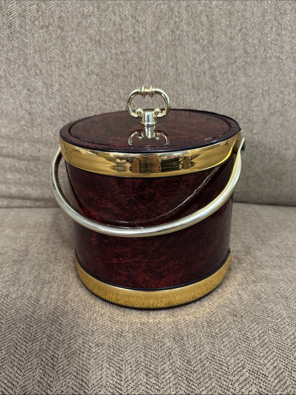 Vintage Kraftware mid century Hollywood Regency style ice bucket